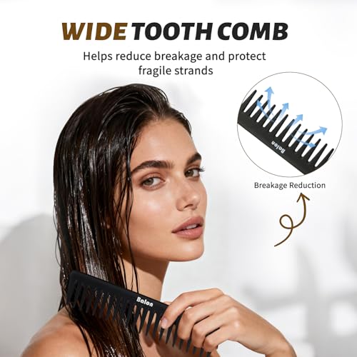 Balon Hair Brush for Women and Men, 4Pcs Paddle Brush Detangling Brush Hair Comb Set for Long Thick Thin Curly Hair, Hairbrush Great On Wet or Dry, No More Tangle