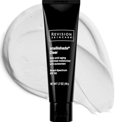Best Sunscreen for Seniors (2026): SPF Protection Reviewed for Aging Skin 3 Revision Skincare Intellishade Clear SPF 50, Anti-Aging Sunscreen for Face, Oil-Free Daily Moisturizer with SPF, Peptides & Vitamin C, Invisible Hydrating Broad-Spectrum Sunscreen, 1.7 oz