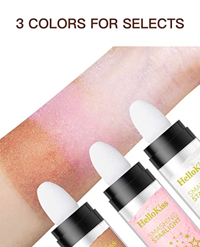 Mirora Fairy Highlight Puff Stick Highlight Patting Powder - Multi-Functional Shimmer Powder For Illuminating And Brightening Your Face And Body (#03 Gold Brown) #TOP4