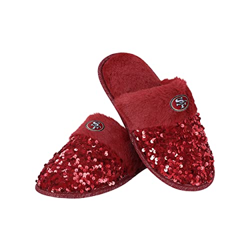 FOCO San Francisco 49Ers Sequin Slipper - Womens Small