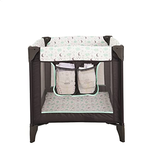 Pamo-Babe-Portable-Playard-Simple-Style-Playard-Push-Compact-Fold-Playpen-with-Carry-Bag-Grey