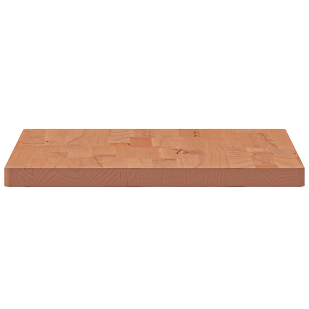 Piano 60x40x2,5 cm Legno Massello di Faggio, Top Bagno Piano per Lavabo da Appoggio