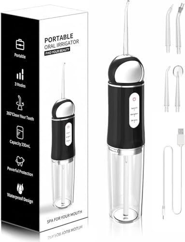 Water-Flosser-Cordless-Teeth-Cleaner MAKJUNS Water Dental Flosser with 3 Modes 4 Jets Rechargeable