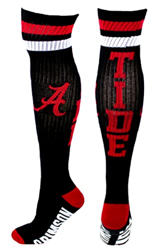 DB Fan Gear Alabama Crimson Tide Black Tube Socks