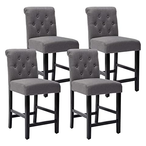 GOTMINSI 24 Inch Fabric Counter Stools,Set of 4 Cover