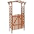 vidaXL Solid Firwood Pergola with Gate Home Lawn Backyard Outdoor Garden Patio Terrace Balcony Wooden Entryway Flower Planter Arbor Arch