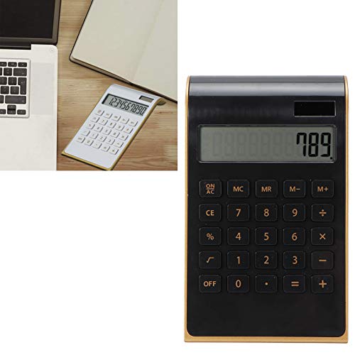 Scientific Calculator, Solar Calculator, LCD Display Slim Elegant Desk Calculators Mini Calculator for Students Office Business Home(Black) - Image 3