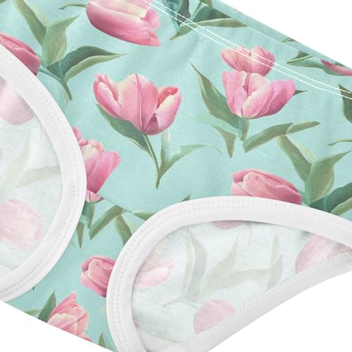 Girls' Underwear Tulips Cotton Stretch Comfort Toddler Panties4
