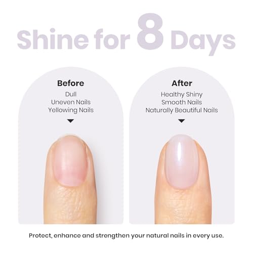 Image of Beetles Nail Polish, Jelly White Nail Polish Natural Blue Glitter | Nail Concealer Fast Dry Quick Milky White Nail Strengthener and Growth Treatment for Thin and Damaged Nails,0.51 FL OZ