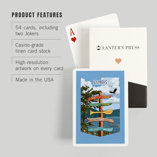 Baraja de Póker Illinois, 52 cartas para adultos miniatura 3