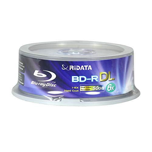 Image of RiData 50GB BD-R 6X Blu-ray Disc, Inkjet Printable - 25-Pack (90P7A3JRDA002)