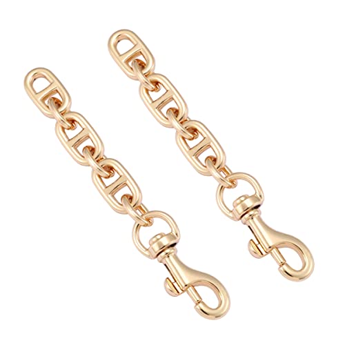 Anbys 2pcs Purse Strap Extender Bag Extender Chain Oblong Shape Replacement Purse Chain Extender Bag Charms for Crossbody Bag Purse Shoulder Handbags(Gold2)
