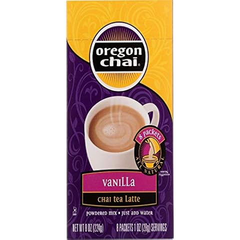Oregon Chai Kerry Vanilla Dry Mixes, 8 Count (Pack of 1) Cover