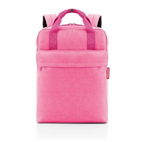 reisenthel allday backpack M - vielseitiger Rucksack für Alltag, Reisen, Einkaufen oder Arbeit - wasserabweisend, Handgepäck zugelassen, Couleur:twist pink