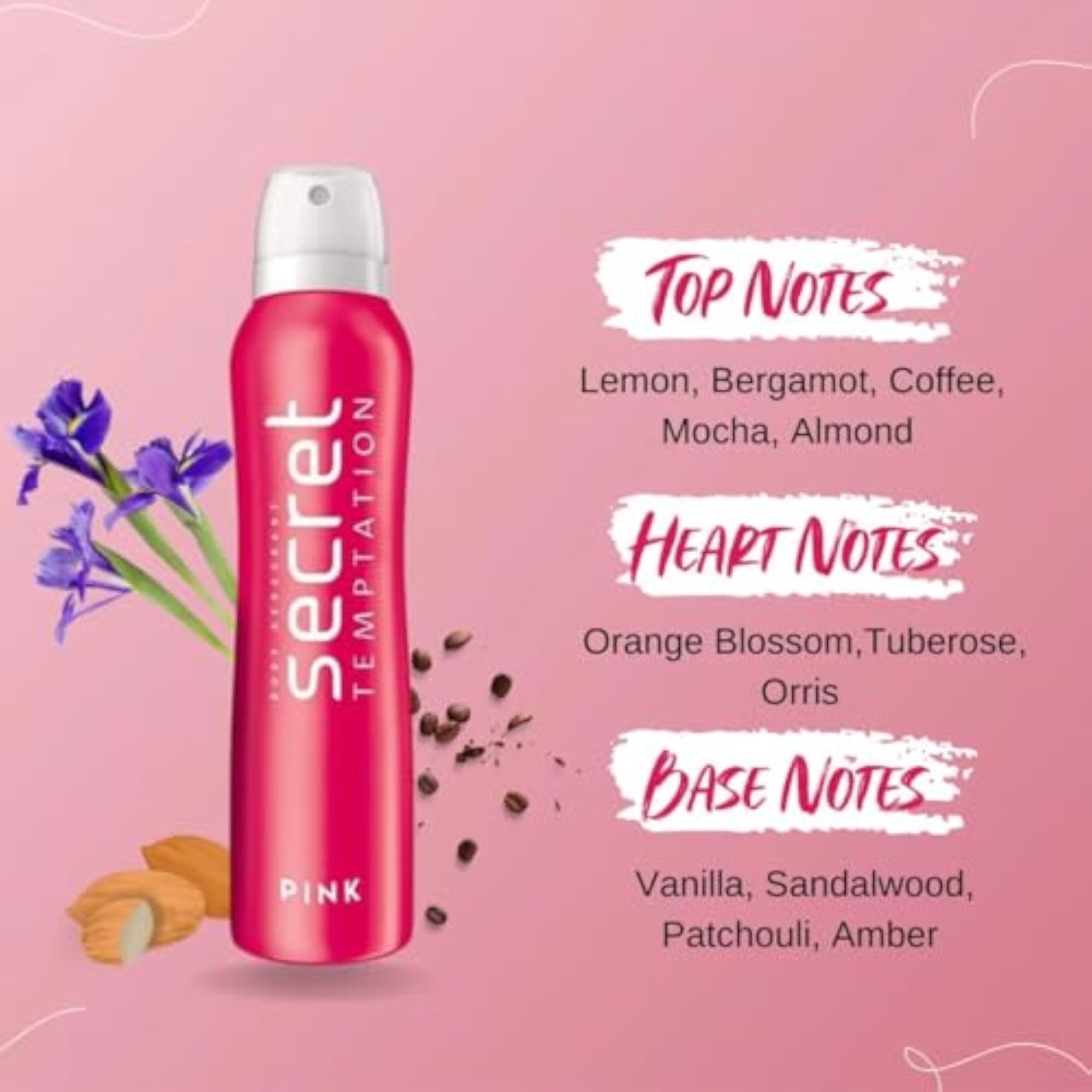 Secret Temptation Passion and Pink Deodorant Pack of 2