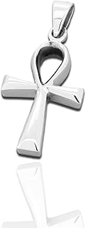 Ankh Cross,Ankh Pendant,Ankh Necklace,Egyptian Cross,Egyptian Ankh Cross,Ankh Cross with Personalised,Personalised Silver,Quilty-KIMNKIM D7-2