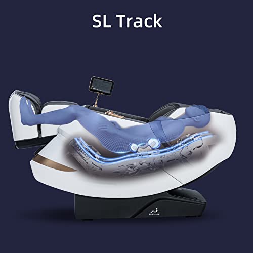 MassaMAX Massage Chair, Full Body SL Track Electric Recliner with Zero Gravity, Shiatsu Massage, Fully Assembled, Ideal for Home and Office (Beige) - Image 9