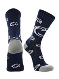 TCK Penn State Nittany Lions Mayhem Crew Socks – Navy/Grey/White (Large)