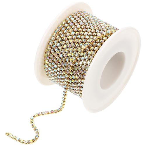 Cadena de pedrería brillante resistente para decoración de vestidos y carcasas de móvil