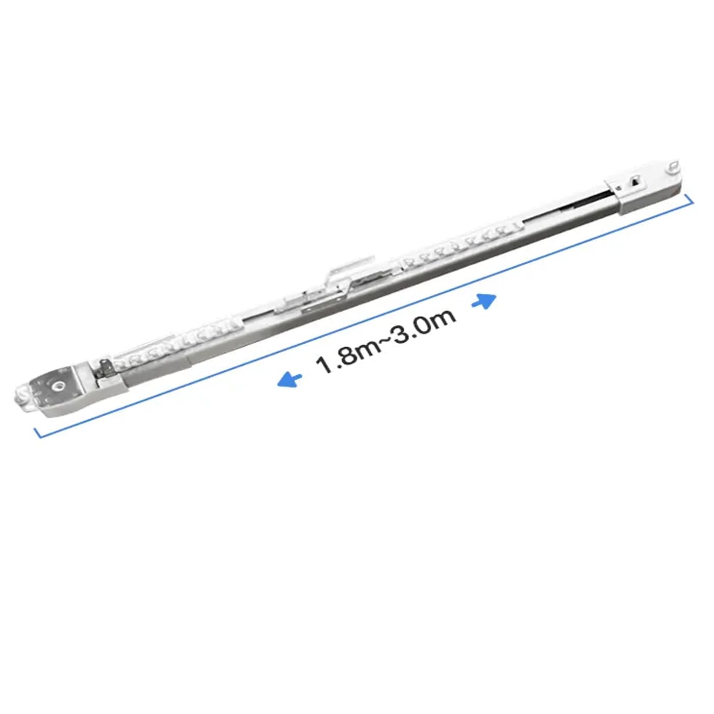 Binario tenda Motorizzato Smart per Tende, 1,8-3,0 m, Motore WiFi 80W, Compatibile Tuya/Zigbee, Controllo Vocale Alexa/Google Home, Telecomando Incluso, Bianco APP Tuya