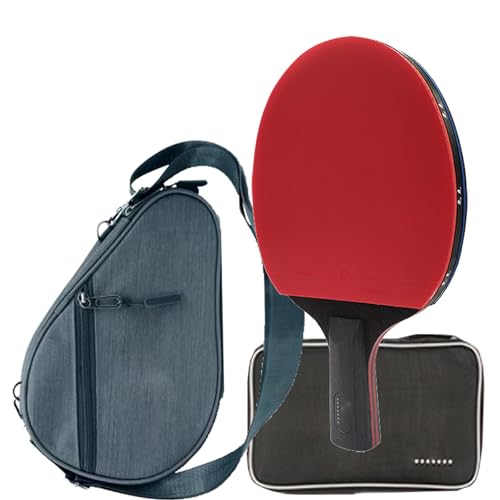 DOOKAA ping Pong Paddle red ping Pong Paddle raquetas ping Pong 7-Star Carbon Fiber Table Tennis Racket Professional Training Competition Double-Sided Anti-Adhesive Strap Shoulder Bag(Color:3), Size