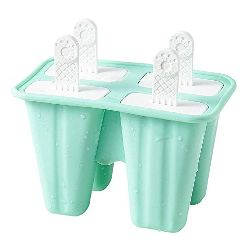 Popsicle Molds 4 Pieces Silicone Ice Pop Molds BPA Free Popsicle Mold Reusable Easy Release Ice Pop Maker