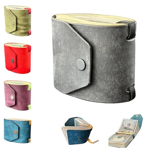 The Cash Wrap Wallet, Handmade Leather Fast Access Money Holder, with Magnetic Clasp, Holds 1–99 Bills (# 1)