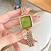 soinfo Fashionable Square Dial Quartz Watch for Women - Gold-Tone Stainless Steel Bracelet, 30m Water Resistance