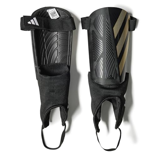 adidas unisex-adult Tiro League Shin Guards, Black/Gold Metallic/White, Medium