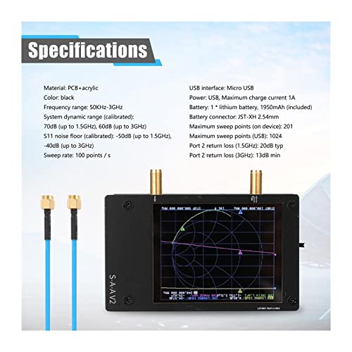 Analizador de red vectorial portátil SAA-2 VNA V2 con carcasa protectora y rango 3G 7