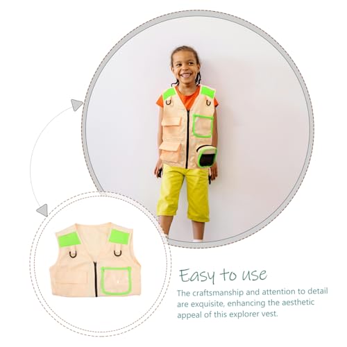 Garneck Explorer Vest for Role Play Cosplay and Outdoor Adventure Vest with Multiple Pockets for Boys for Summer Fun and Stage Performances3