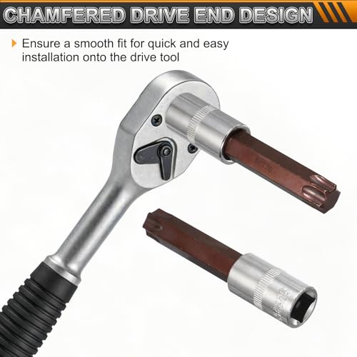 Llave M18 de vaso triple cuadrada de acero S2 de alta resistencia para mecánica de precisión 6