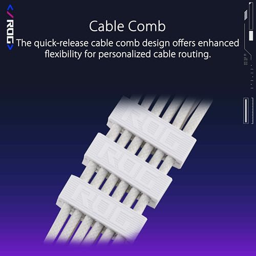Image of ASUS ROG Equalizer White Edition 12V-2x6 PCIe Cable (ATX 3.1 & PCIe 5.1, Load Balance PSU-to-ROG Equalizer Power, Reduction of Current Variation, Enhanced Graphics Card Protection), 3 Year Warranty