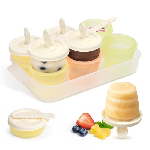 haakaa Silicone Popsicle Molds for Kids, Collapsible Ice Pop Molds