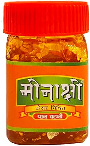 Meenakshi Pan Chutney with Keshar & Saffron Blended making flavoured Pan -50gm | minakshi paan chatni |
