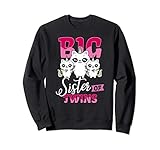 El regalo de "La hermana mayor de los gemelos" para una chica joven con gatos unicornios es una gran idea de regalo para la hija de mamá y papá. Un regalo lindo y divertido para la-futura hermana mayor. Regalo de Baby Shower para las hermanas.
