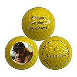 Gbm Yellow Custom Golf Balls Personalized Golf Balls – Add Photo Logo Or Text For Parties, Events &Amp; Short Game Play, Great Gifts For Father’s Day &Amp; Birthdays, Set Of 12