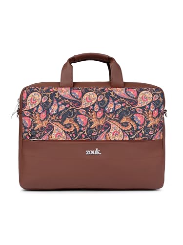 Image of ZOUK Arin Laptop Bag | Slim & Stylish Laptop Bag for Women Office Use | Fits 15.6+ Inch Laptop | Padded Compartment Fits up to 17 Inch Laptop | Water-Resistant | Lightweight