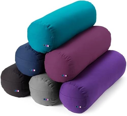 Yogamatters Organic Cotton Bolster | Removable Washable Cover | Yoga Bolster Cushion for Restorative Yoga and Meditation (Fig)