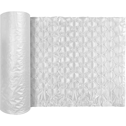 JZBRAIN Air Cushion Film Bubble Cushioning Wrap Inflatable Air Pillow Film Roll for Packaging, 1 Roll 400mm X 290mm X 300m X 0.02mm, ONLY Compatible with JZBRAIN 056C/YE310 Air Pillow Machine (74005) Cover