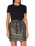 Falda informal Only Onlrigie HW PU Paper Bag Skirt Pnt-Bolsa de Papel Falda, Beluga, 38 para Mujer