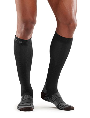 SKINS Essentials Chaussettes de Compression Homme, Black/Pewter, FR : S (Taille Fabricant : S)