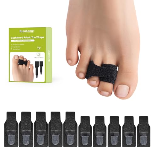 Bukihome Corrector de dedos en martillo - 10 Pack Correctores de Dedos del Pie, Realinea dedos doblados, curvados, torcidos, en garra y en martillo, Férulas correctoras de dedos para hombres y mujeres