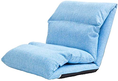 Floor Seating, Creative Thick Foldable Floor Chair Bay Window Meditation Chair lounge chair, Multi-Color Optional Easy to care, waterproof, stain-proof, waterproof (Color : Blue)