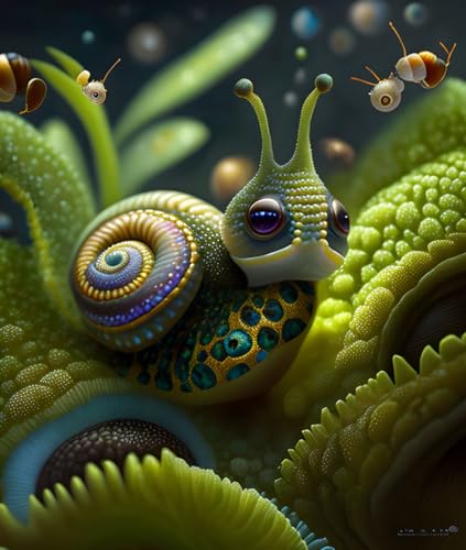 Affiches sur toile Baby Snail Patchwork SERENDIPITP 58x90 cm