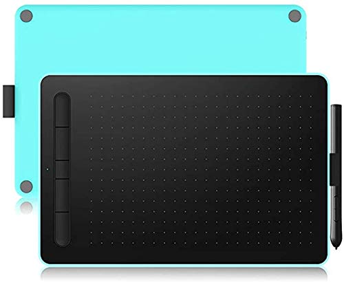 Digital Graphic Tablet, Drawing Tablet Board with 5 Shortcut Keys and 8192 levels of pressure sensitivity for Painting, Sketching and Photo Retouching,Support Window/ Mac/Android-Blue