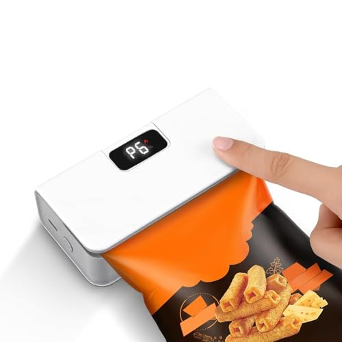 Rechargeable Mini Bag Sealer,6 Adjustable Levels Portable Heat Sealer With