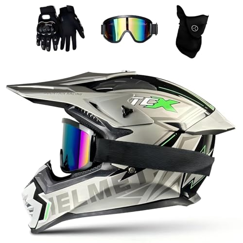 DriveNova Casque Intégral pour Motocross et VTT,...
