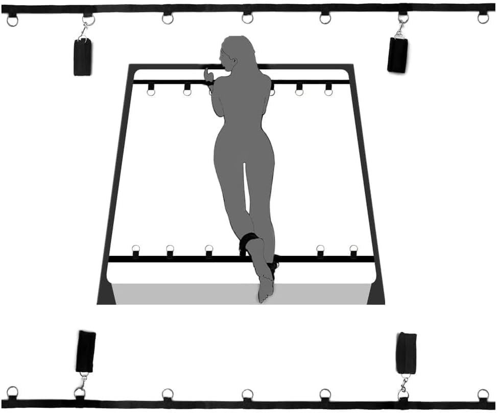 Set Bondage GAFENO Per Coppie - Manette Polso In Tessuto, Regolabili, Per Giochi Intimi E BSDM