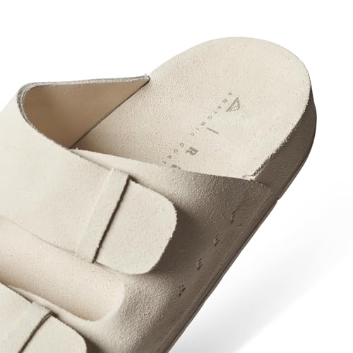 Image of REEF Ojai Two Bar Women's Fashion Slide Sandal, Premium Leather, Soft Cushion Footbed